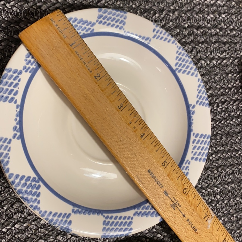 Pfaltzgraff Hopscotch Saucer Blue and White - Picture 7 of 7